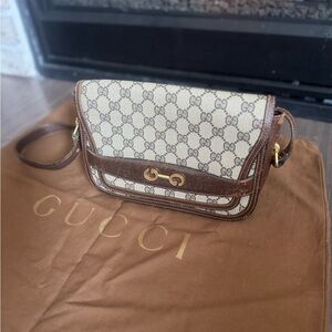 Gucci Brown and Cream Crossbody Bag